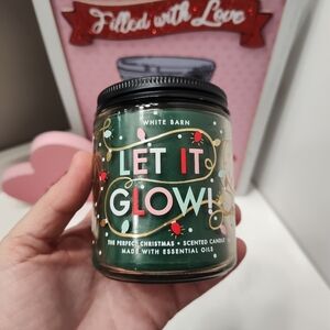 🌲NWT Bath & Body Works White Barn Let It Glow One Wick Christmas Candle